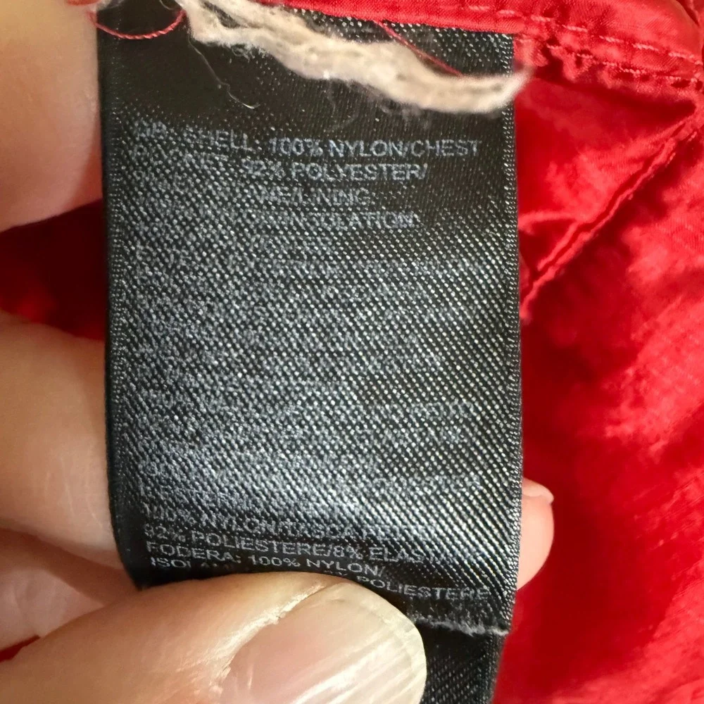 The North Face red effectively